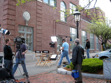 TSOT film crew sets up for media interviews TSOT film crew sets up for media interviews in DTL