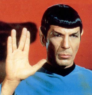 Spock gives us the salute!