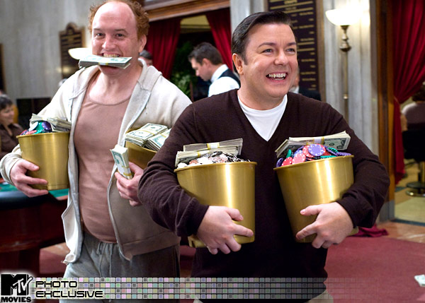 Gervais hams it up at Lowell Memorial Auditorium for TIOL's casiono scene