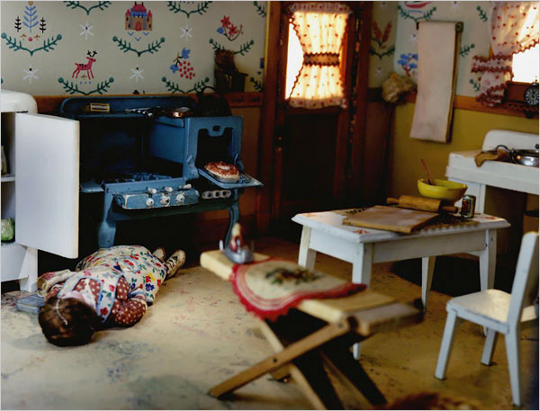 A macabre scene from "Of Dolls and Murder"